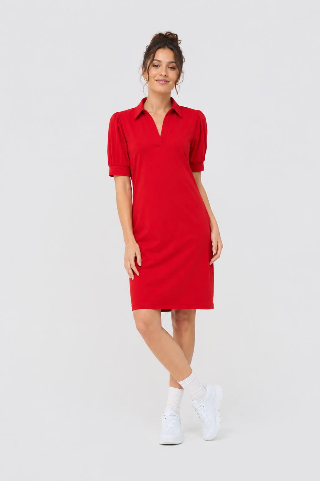Mi Piace - Polo Dress - Red