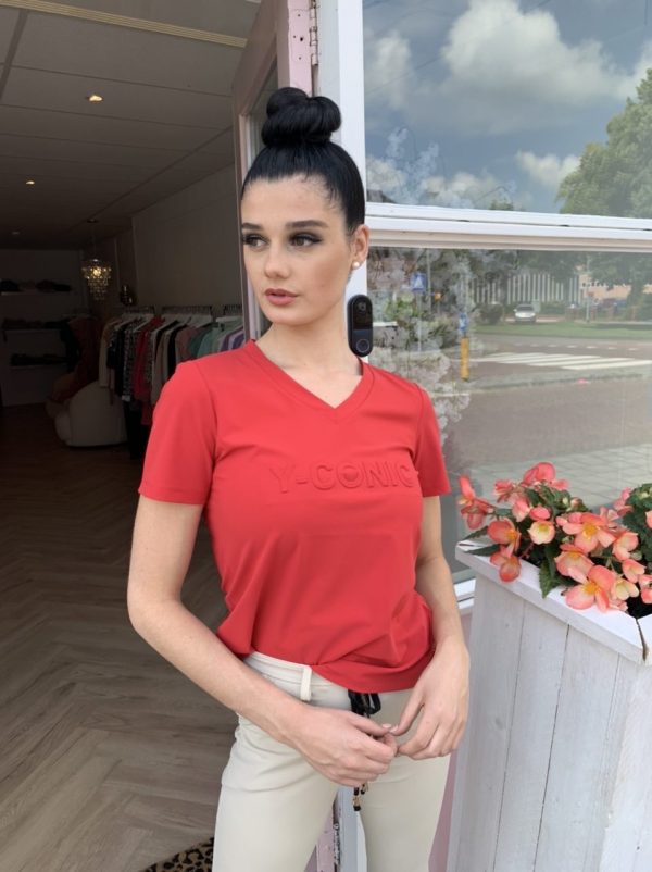 Y-Conic Travelstof Shirt Logo Kleding