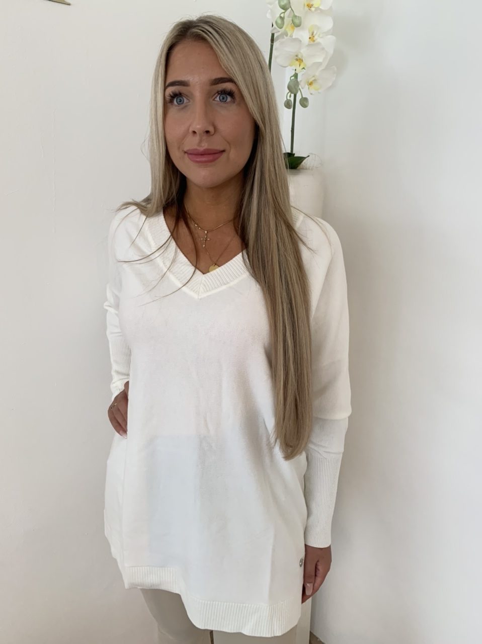 My Pashion | Trui Suki - Off White | Klassieke Damestrui