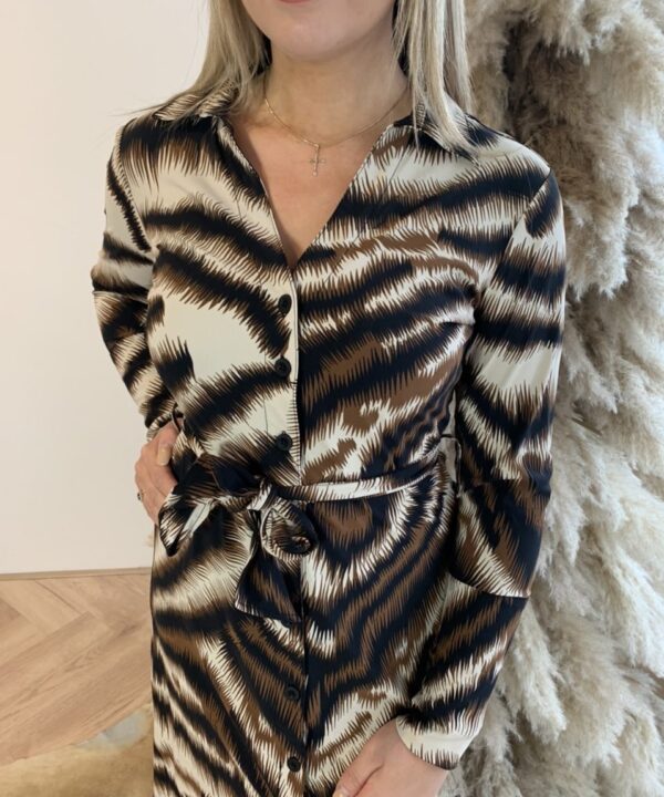 My Pashion Travelstof Jurk Aplonia Zebra Hairy
