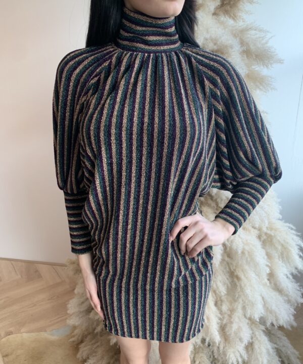 Abby Dress - Gold striped