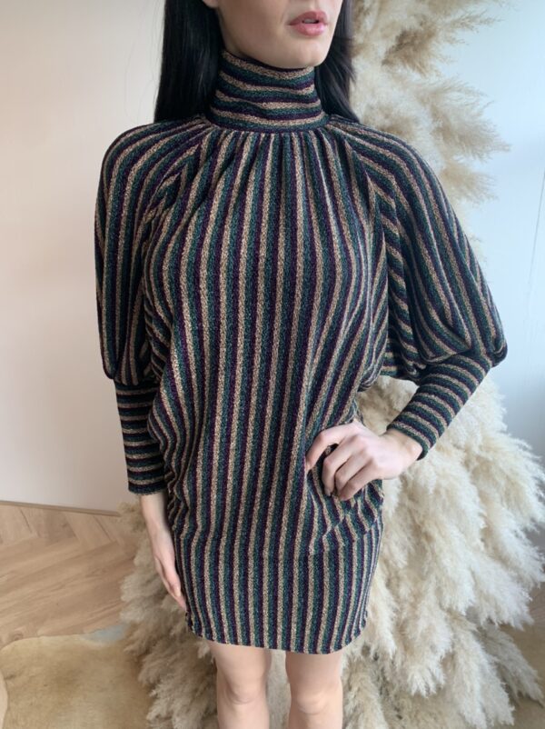 Abby Dress - Gold striped
