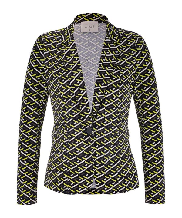 Aime - Ivy Blazer - Retro Print - Travelstof