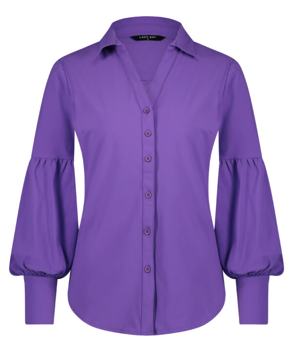 Lady Day | Bally Blouse - Purple Travelstof