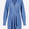 Nikkie Shoulder wrap Dress - Blue Lagoon