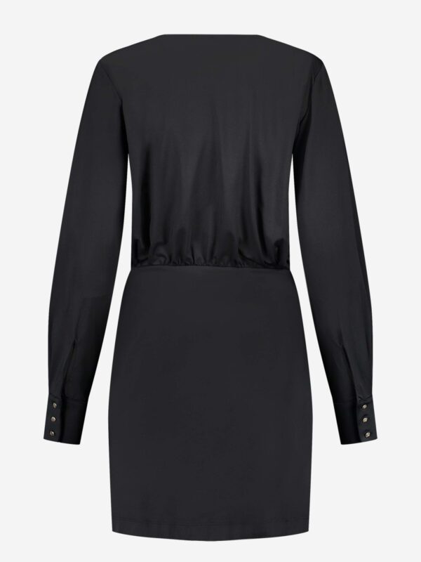 Nikkie Shoulder wrap Dress - Black Zwart