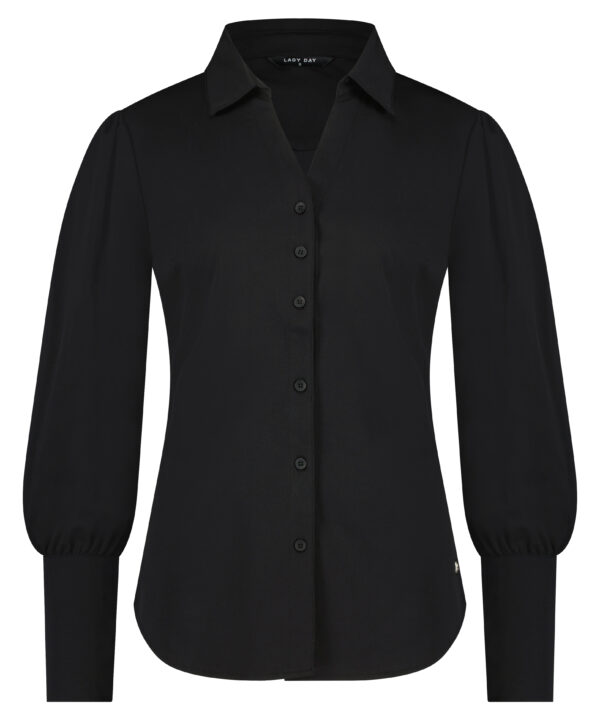 Lady Day - Buffy Blouse - Black Travelstof