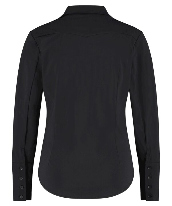 Lady Day - Suzy Blouse - Black- Travelstof Damesblouse