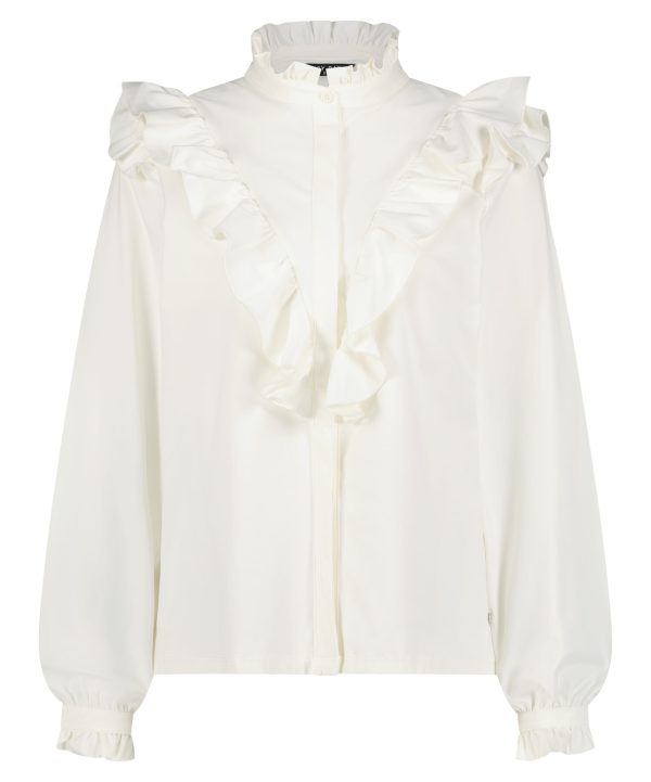 Lady Day - Barbara Blouse - Off white - Travel fabric ladies blouse