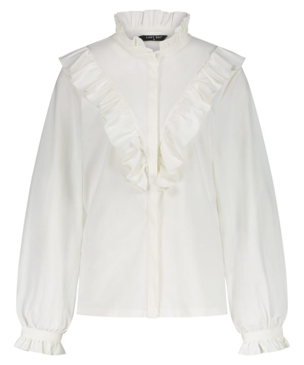 Lady Day - Beau Off White Blouse- Travel fabric Clothing