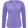 Sarah blouse vrouwen Women Travelstof violet paars violet zomer zakelijk vrolijk