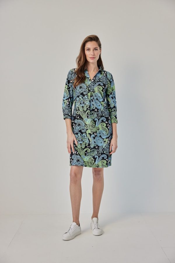 Aime Balance | Nikki Dress - Paisley - Travelstof Dames Jurk
