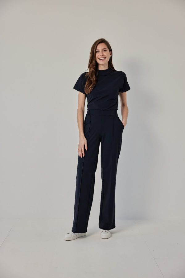 Aime Balance | Jaimie Top - Dark Blue - Travelstof Kleding voor Dames