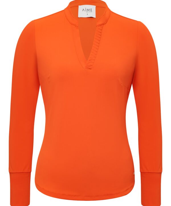 Aime Balance - Mura Blouse - Coral | Gemaakt van Travelstof