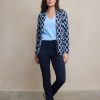Aime - Sanne Blazer - Marrakech Dark Blue - Travelstof - Blauw - Dameskleding - Aime Balance