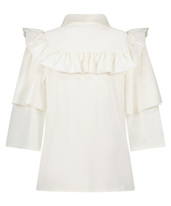 Lady Day - Belle Blouse - Off White - Travelstof Damesblouse