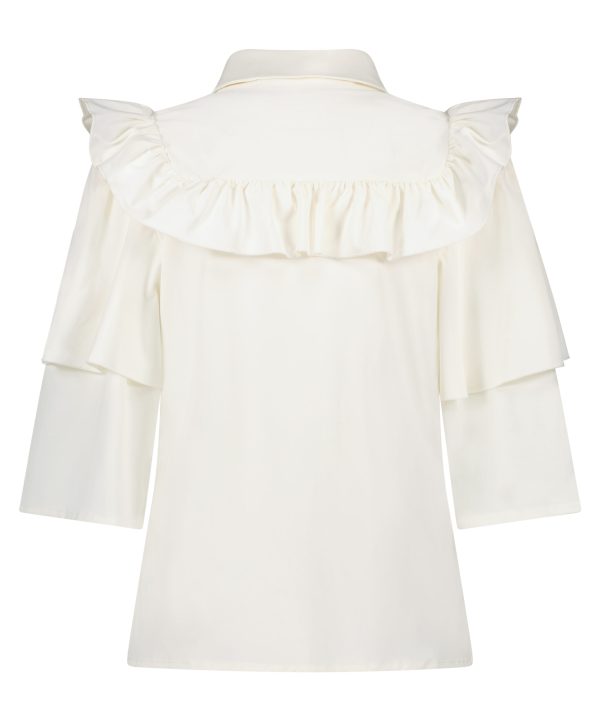 Lady Day - Belle Blouse - Off White - Travel fabric women's blouse