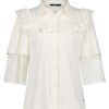 Lady Day - Belle Blouse - Off White - Travelstof Damesblouse