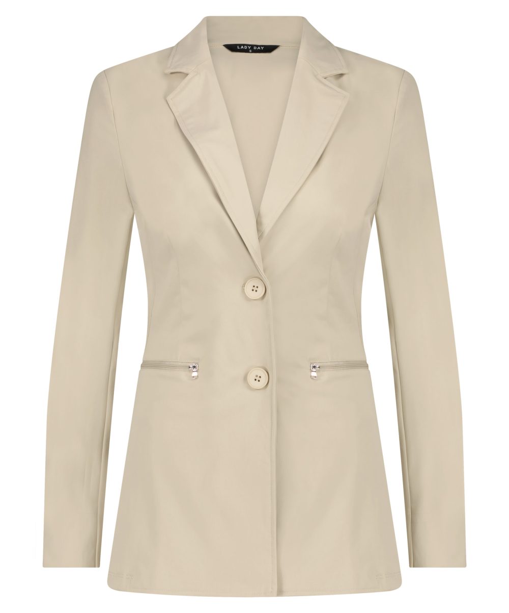 Lady Day - Blazer Blaka - Sand- Travelstof blazer