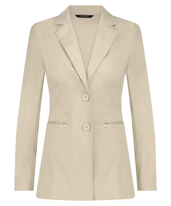 Lady Day - Blazer Blaka - Sand- Travel fabric blazer