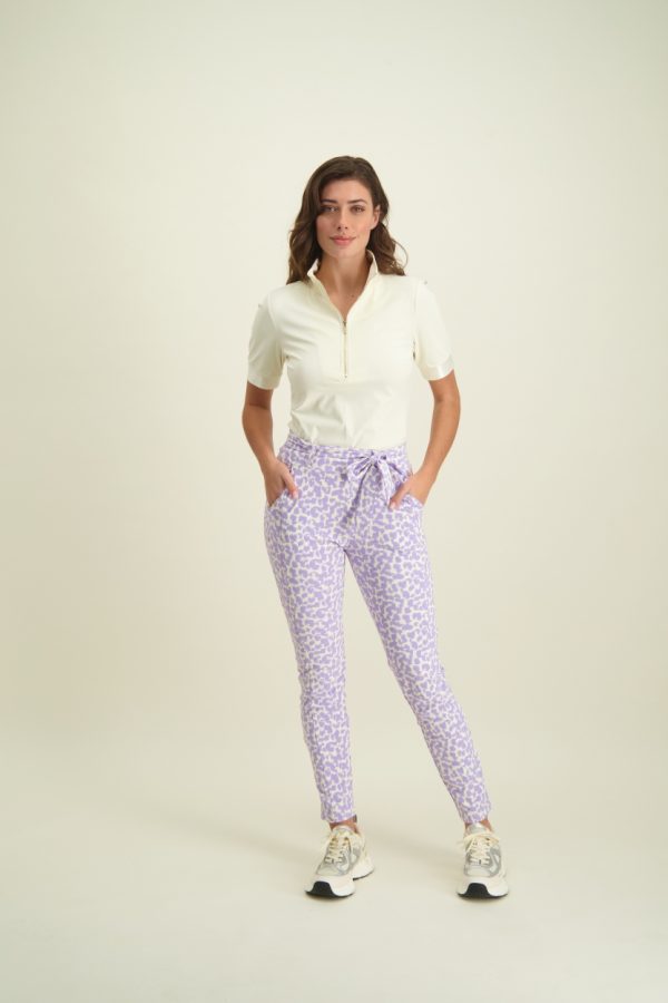 Aime - Ona Pants - Scratch Violet - Travelstof Damesbroek Paars