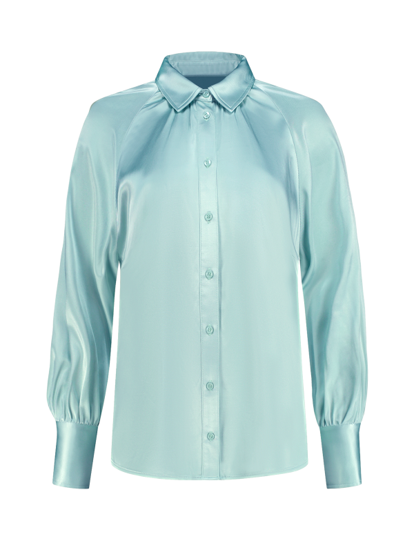 Fifth House - Suz Puff Blouse -Lagoon Green