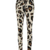 Lady Day | Parker - Big Leopard - Comfortabele damesbroek van Travelstof in Leopard Print