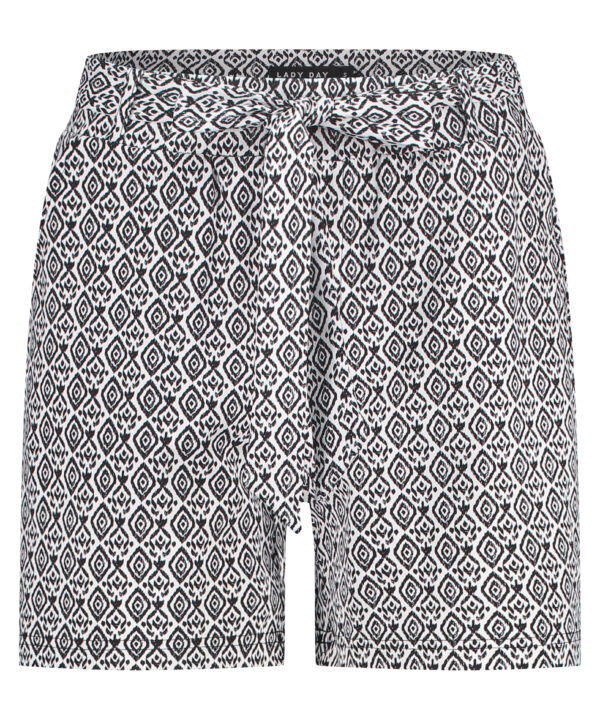 Lady Day | Short - Black ikat - Comfortabele damesbroek Zwart Dames Travelstof