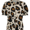 Lady Day - Britta Blouse - Big leopard - Travelstof Damesblouse