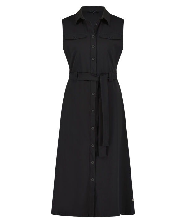 Lady Day | Dress Denny - Black | Chique Damesjurk van Travelstof zwart