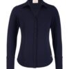 Vera blouses dark blue donker blauw zakelijk comfortabel travelstof