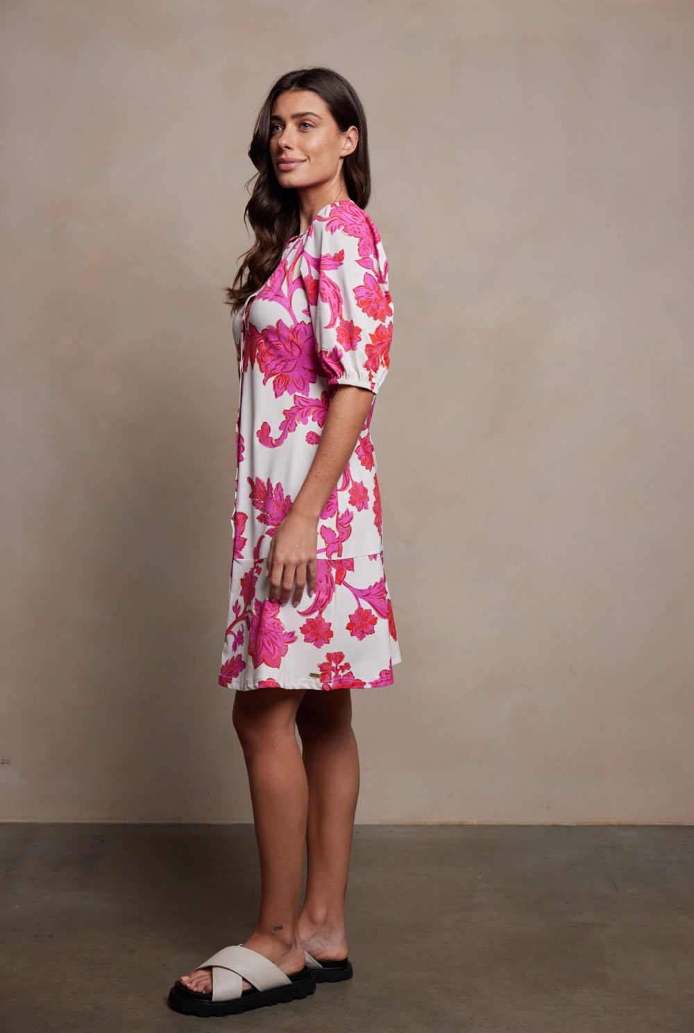 Aime | Nouk Dress - Flower Garden - Damesjurk Travelstof