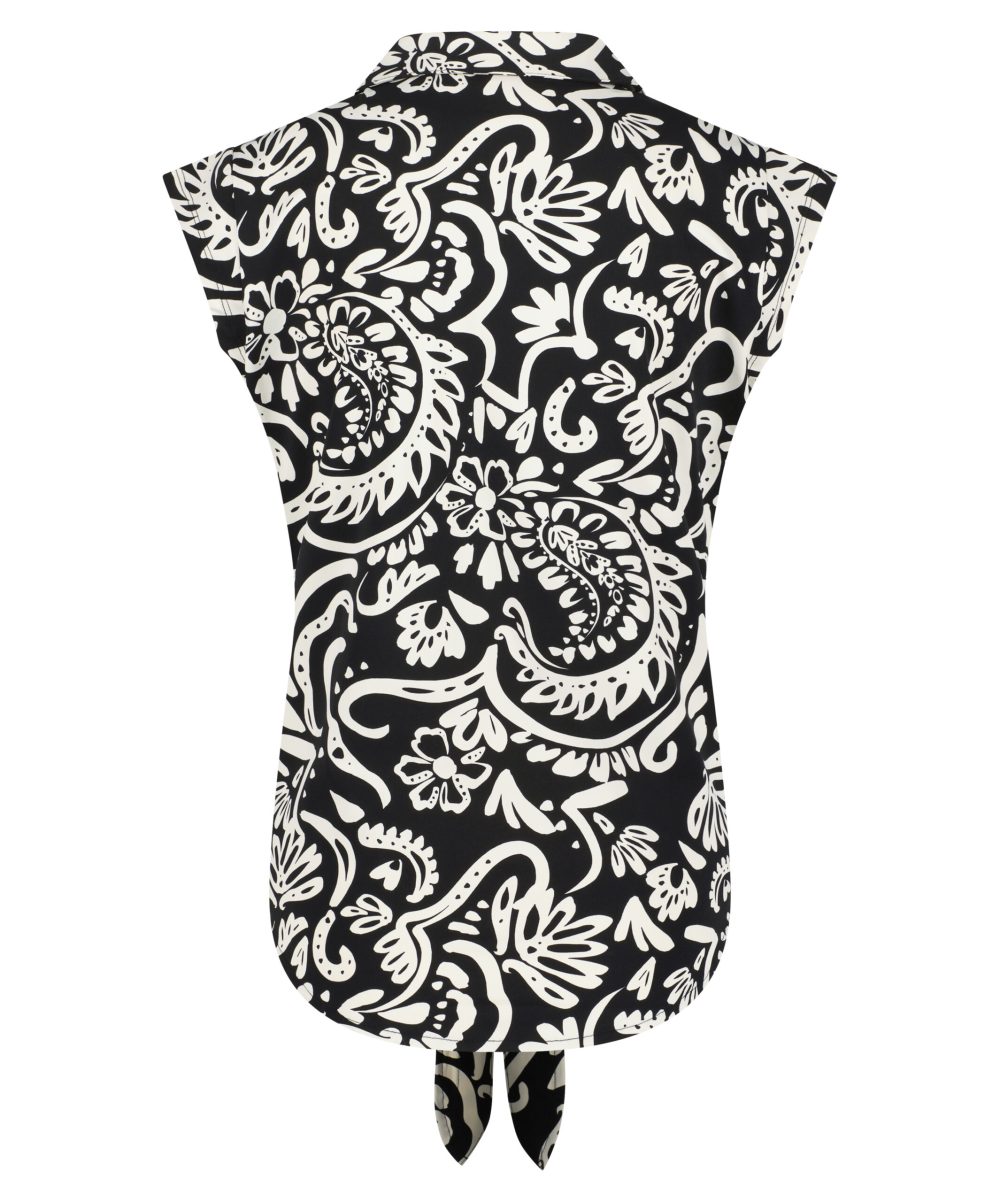 Lady Day - Biba Blouse - Black bali - Travelstof Damesblouse