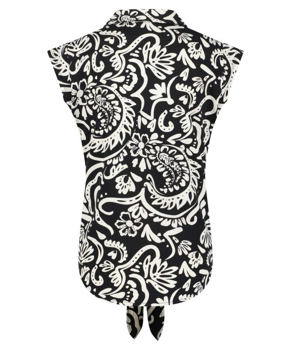 Lady Day - Biba Blouse - Black bali - Travel fabric ladies blouse