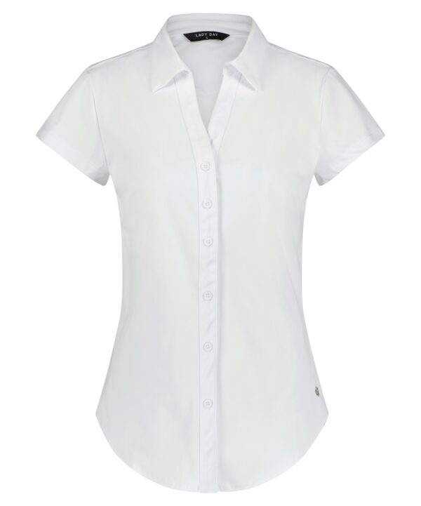 Lady Day - Suzy Cap - White - Travel fabric Ladies Blouse White Ladies Blouse Travel