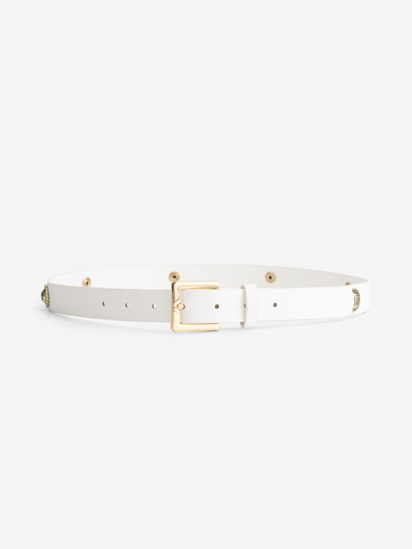 NIKKIE - Chain Stud Waist Belt - Star White Damesriem wit