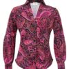 Aime Balance - Lina Blouse - Flora - Travelstof | Morgen in huis Travelstof blouse Roze Zwart dames