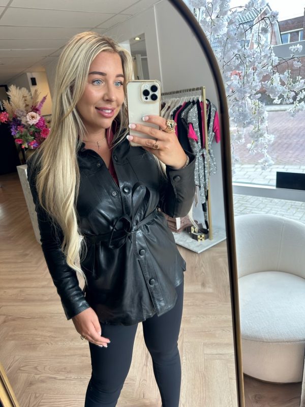 Transmission - Leather Jacket - Black Gemaakt van echt leer.