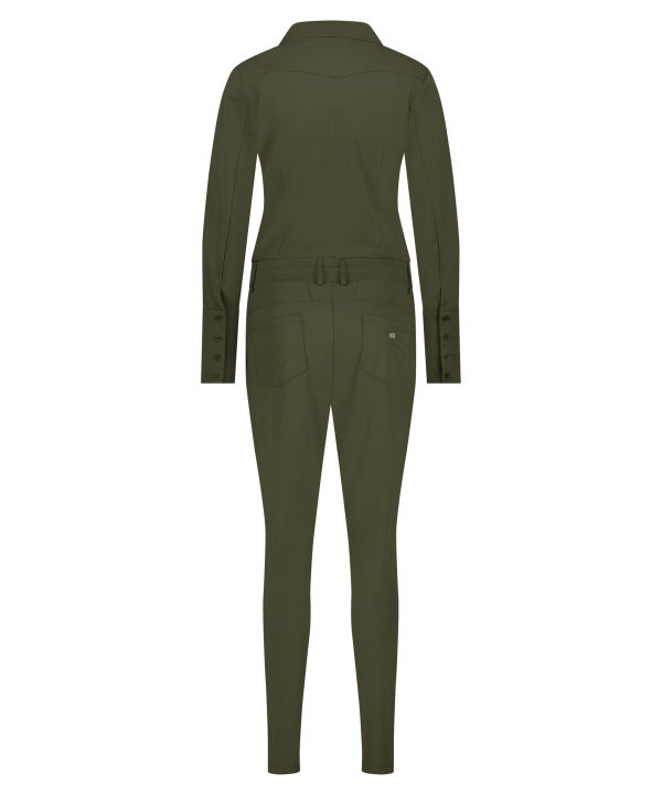 Lady Day - Jumpsuit Jamie - Army - Travel fabric | Tomorrow at home Travel fabric jumpsuit in Green Ladies