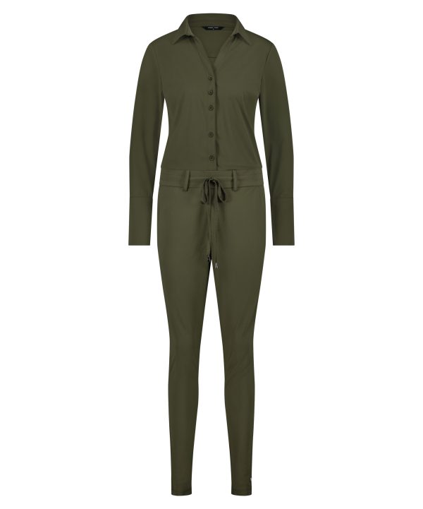 Lady Day - Jumpsuit Jamie - Army - Travelstof | Morgen in huis Travelstof Jumpsuit in Groen Dames