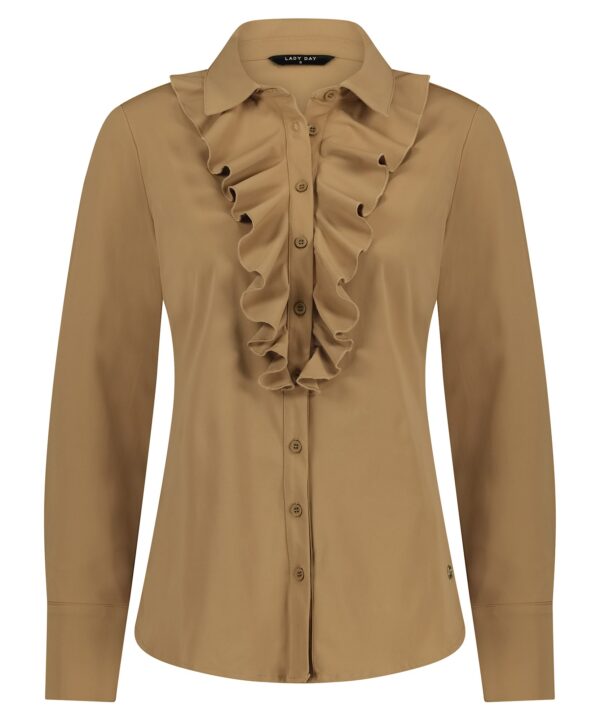 Lady Day - Blouse Bree - Tobacco - Travelstof Blouse Dames