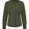 Lady Day - Brianna - Army - Travel fabric | Tomorrow in house Blouse Army Green Travel fabric