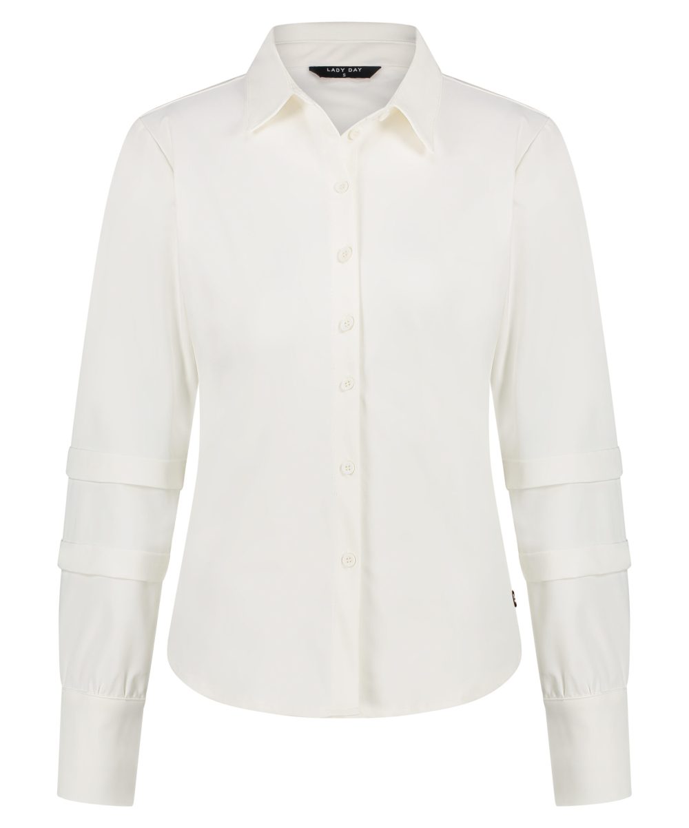 Lady Day - Brianna - Off white - Travelstof | Morgen in huis Blouse Wit Dames