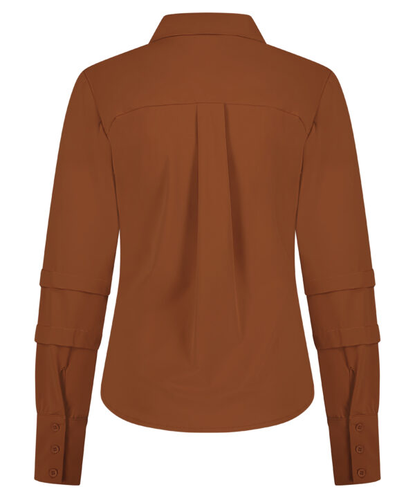 Lady Day - Brianna -Sugar almond - Travelstof | Morgen in huis Travelstof Blouse Cognac Dames