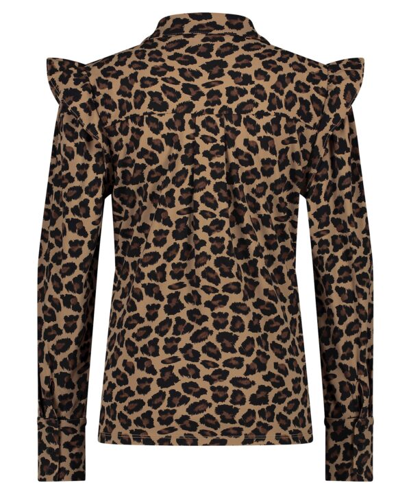Lady Day - Blouse Bexley - Leopard - Travelstof Dames Blouse