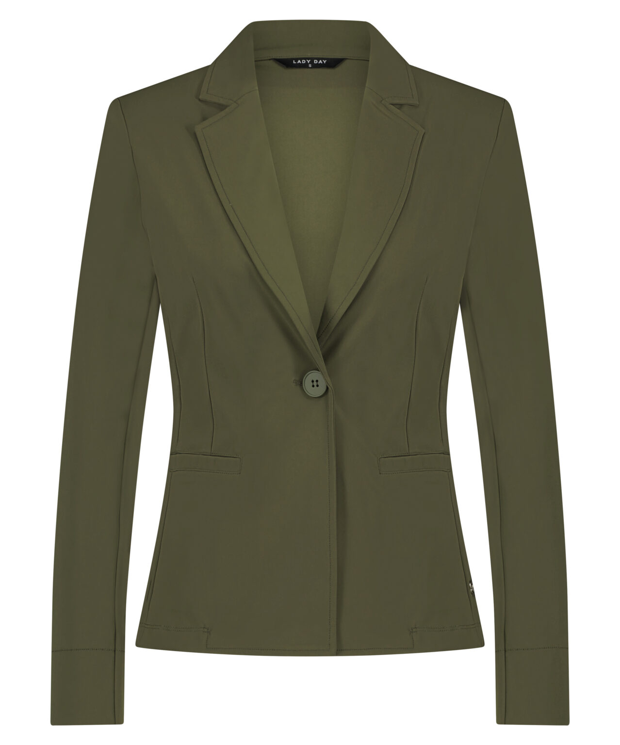 Lady Day - Blazer Billy - Army - Travelstof | Morgen in huis Travelstof Blazer Groen Dames