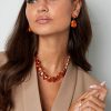 Madam Peach | Ketting - Grote glaskralen - Champagne