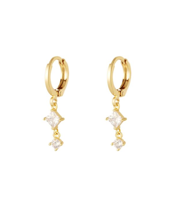Madam Peach | Oorbellen - Sparkle Zirkonia - Goud