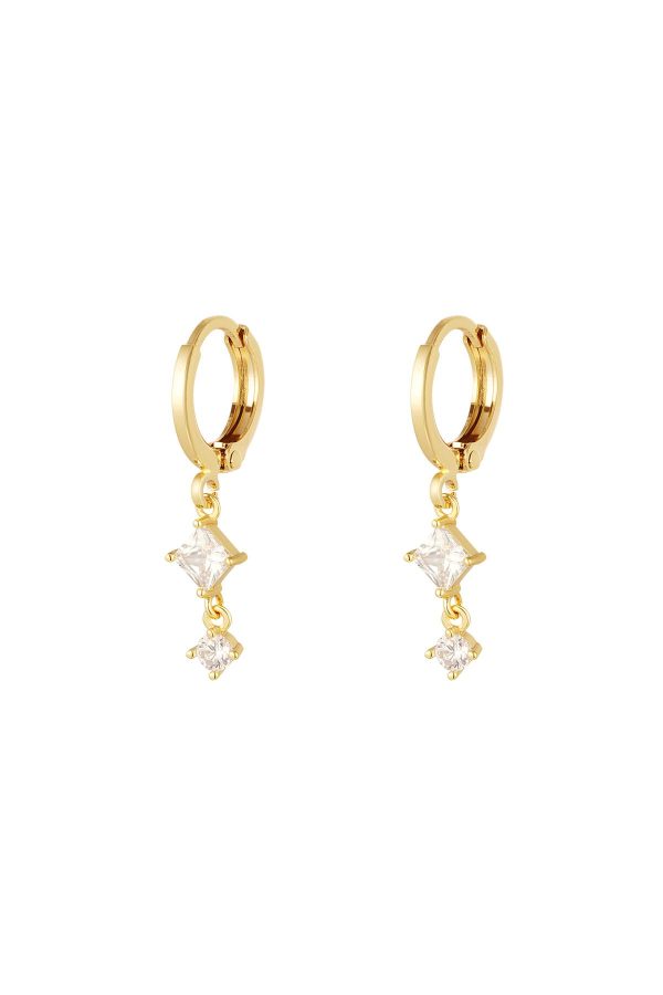 Madam Peach | Oorbellen - Sparkle Zirkonia - Goud