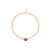 Madam Peach | Armband - Fuchsia steen - Goud - Morgen in huis